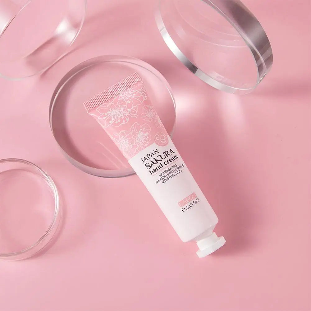 Collagen Sakura Hand Cream Skin Soften Nourish Anti-drying Deep Moisturizing Skin Care Cracked Repair Products