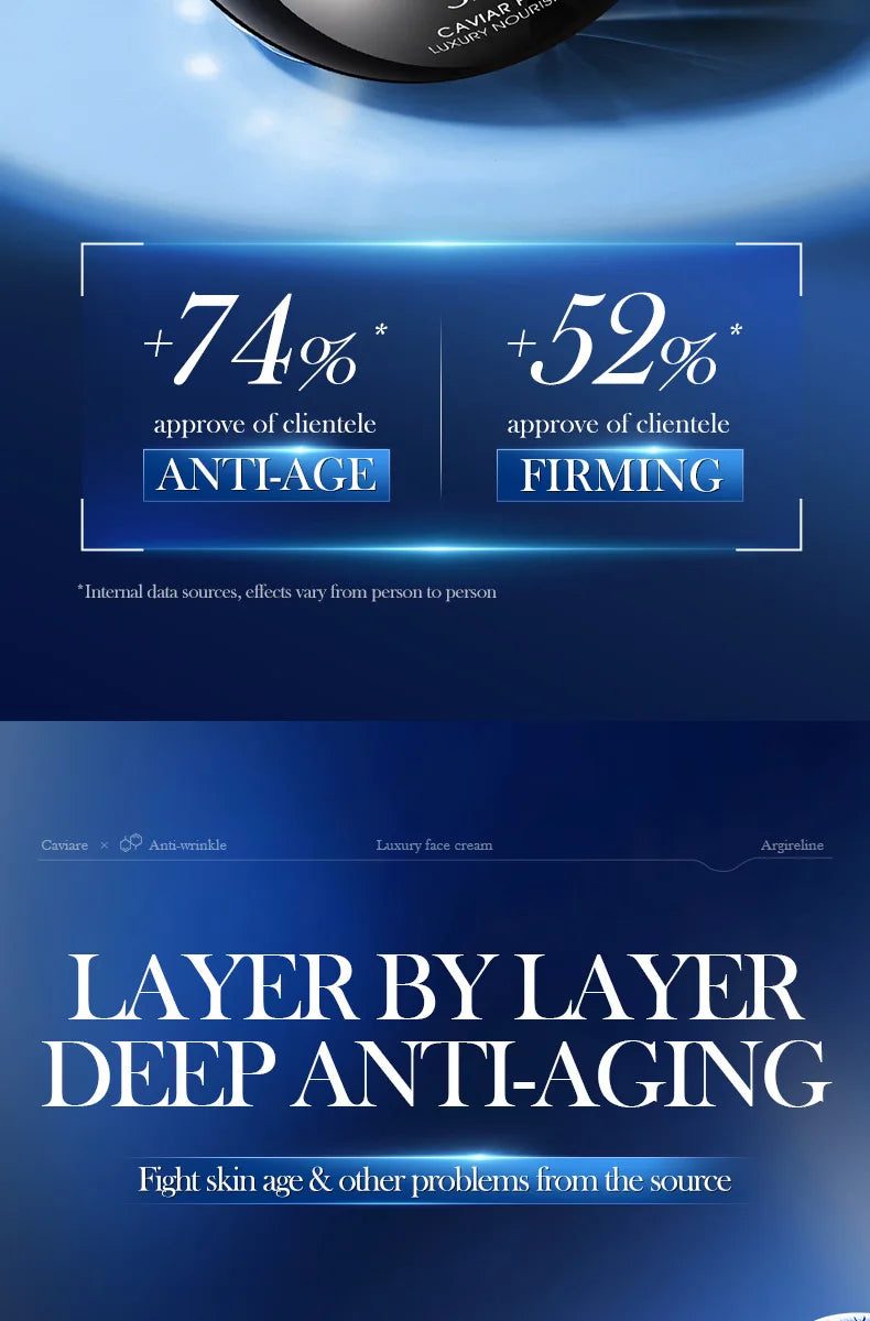 Anti-Wrinkle Face Cream Collagen Pearl Firming Lift Fade Fine Lines Caviar Moisturizing Smooth Brighten Korean Skin Care Product