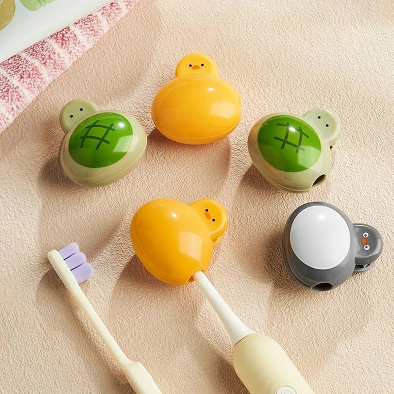 Portable Toothbrush Head Cover Dustproof Toothbrush Protective Cap Portable Plastic Clip For Household Travel Bathroom