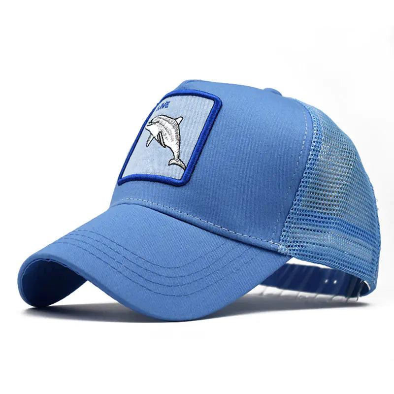 Spring Animal Embroidery Snapback Cap for Streetwear