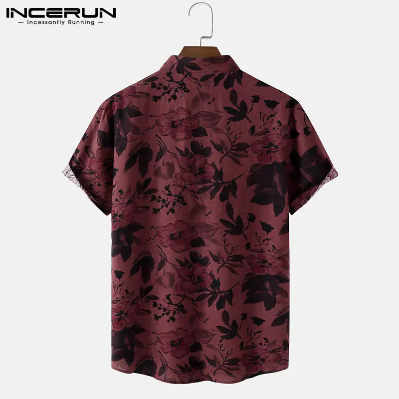 Men's Summer Printed Cotton Tee - Hawaiian Style