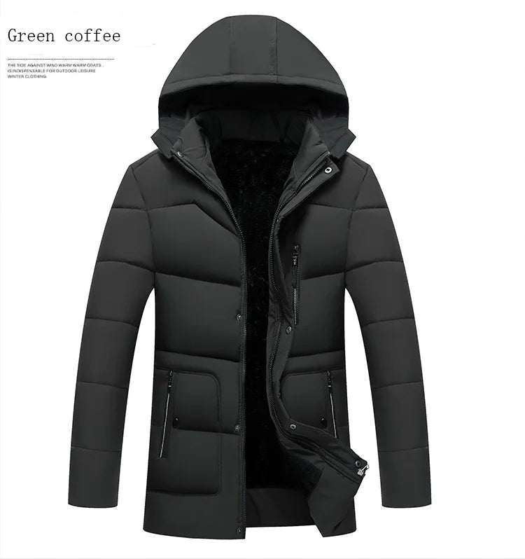 Hooded Jacket, Thick Cotton Coat, Down Jacket