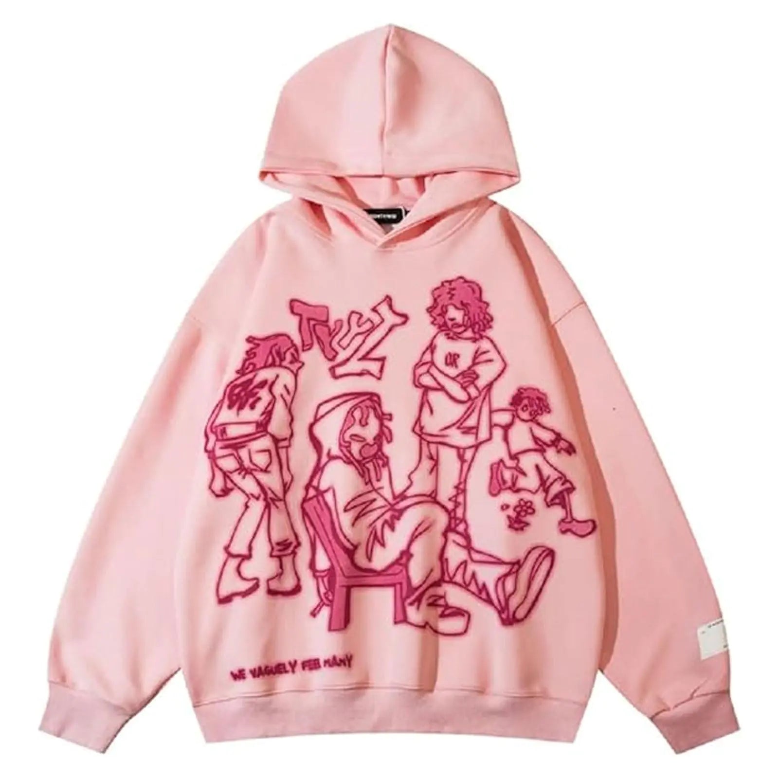 VOLYMOON Men's Street Art Oversized Hoodie