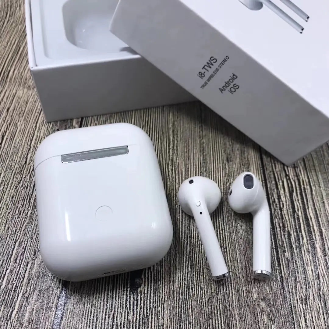 i8 Wireless Bluetooth Earbuds (Dual Ear Headphones)