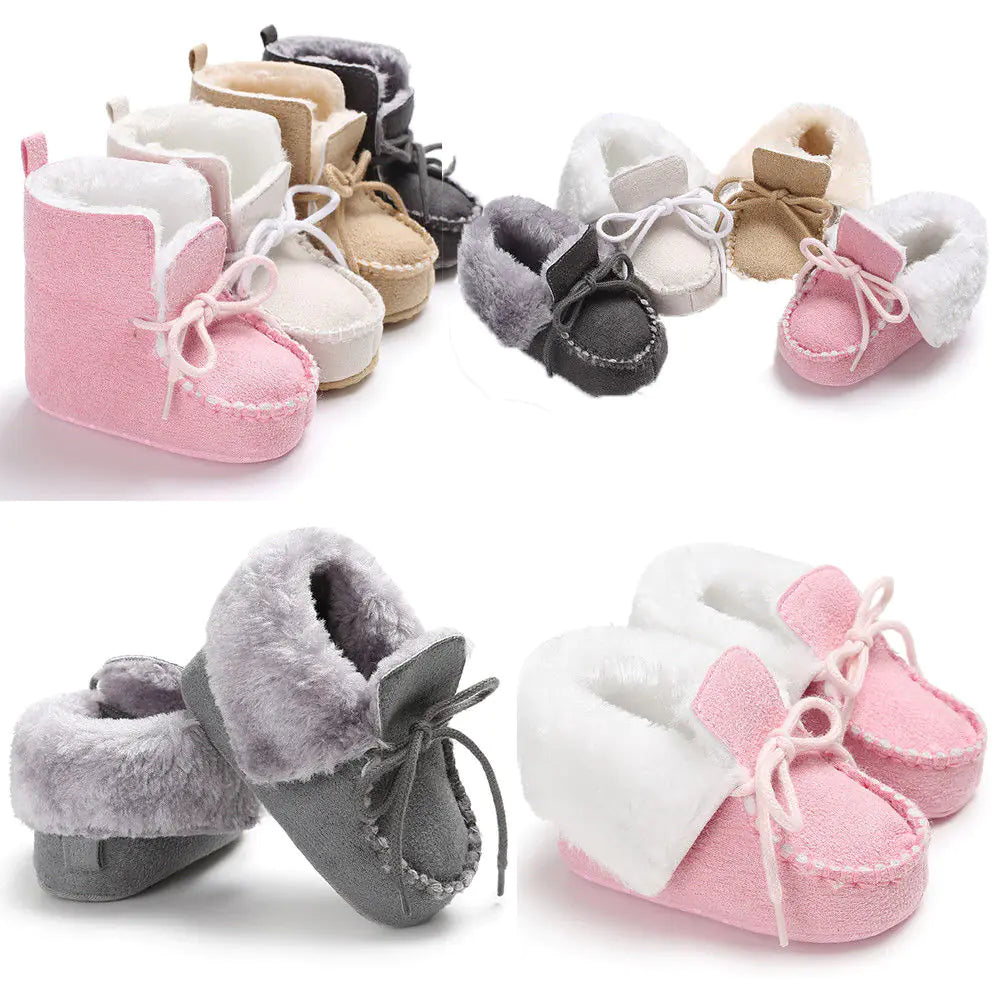 New Winter Plush Baby Cotton Shoes for 0-1 Year Olds
