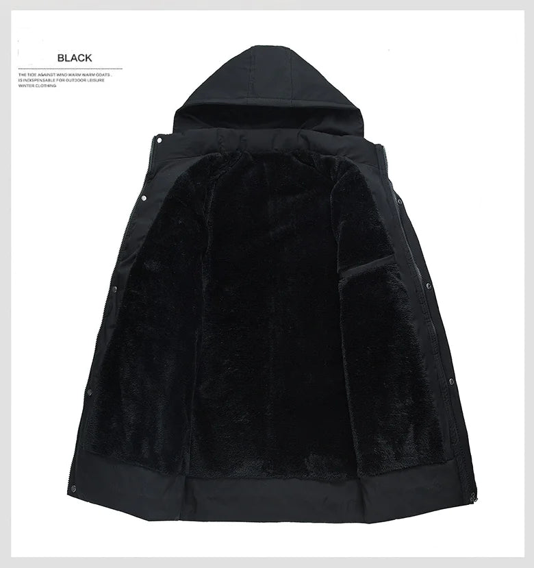 Hooded Jacket, Thick Cotton Coat, Down Jacket