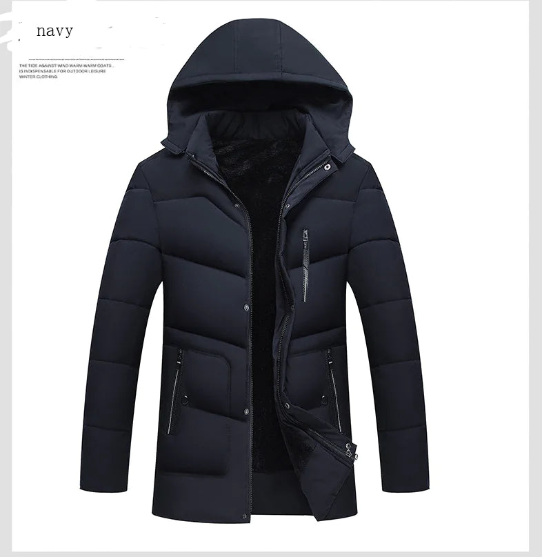 Hooded Jacket, Thick Cotton Coat, Down Jacket