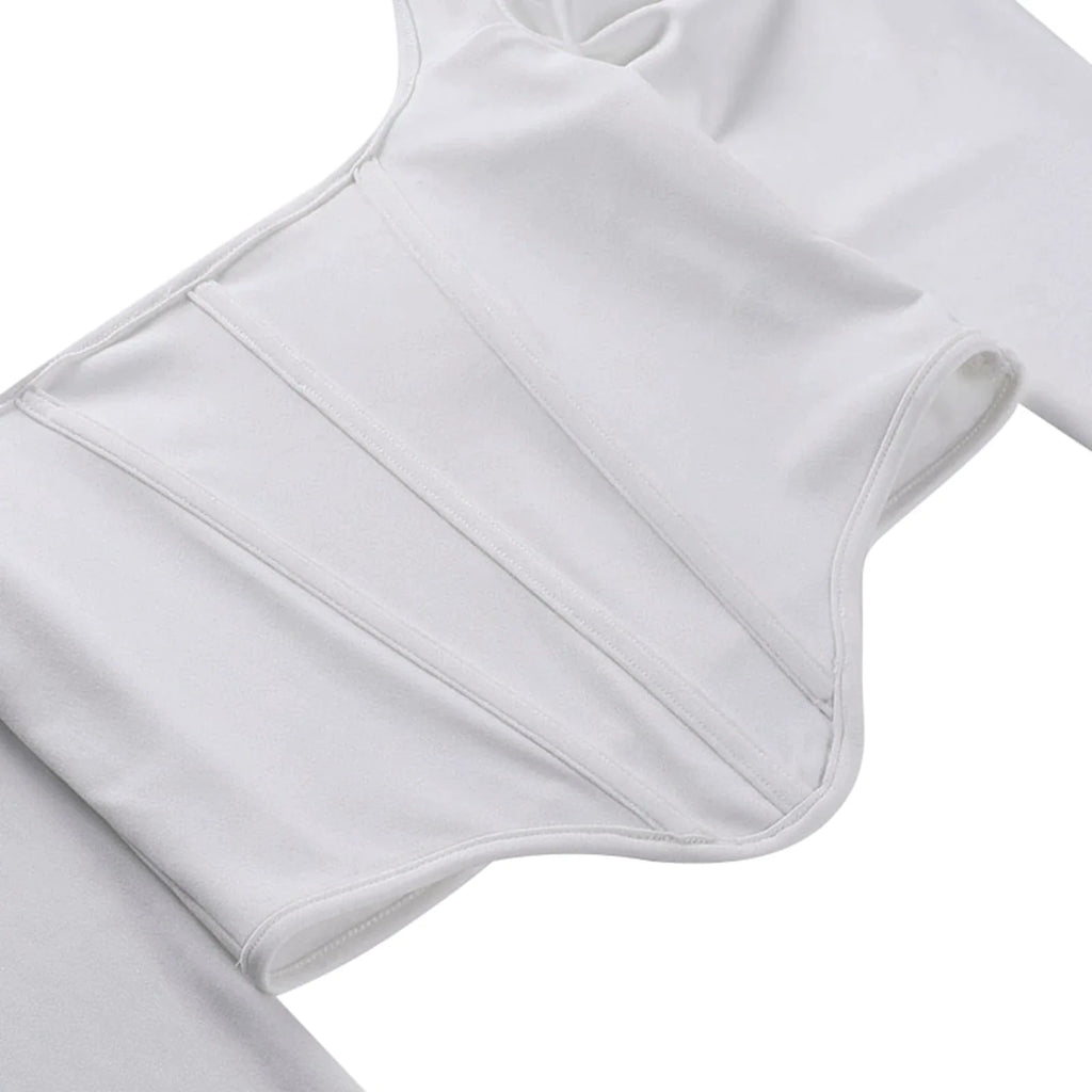 Meqeiss Chic Gray Corset-Top for Summer