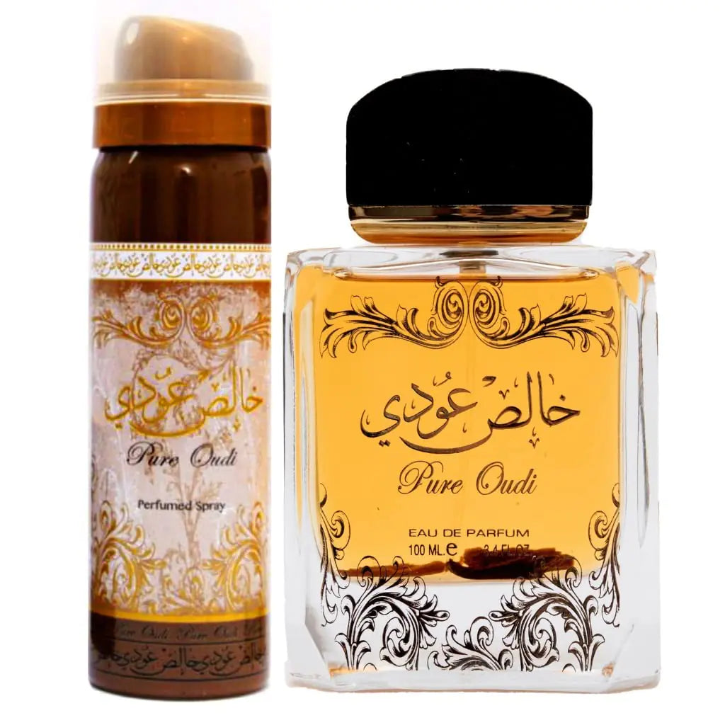 Lattafa Perfumes Pure Oudi (Khalis Oudi) 2 Piece Set