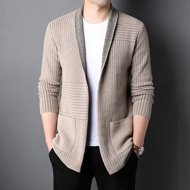 Men's Stylish Long Knit Cardigan