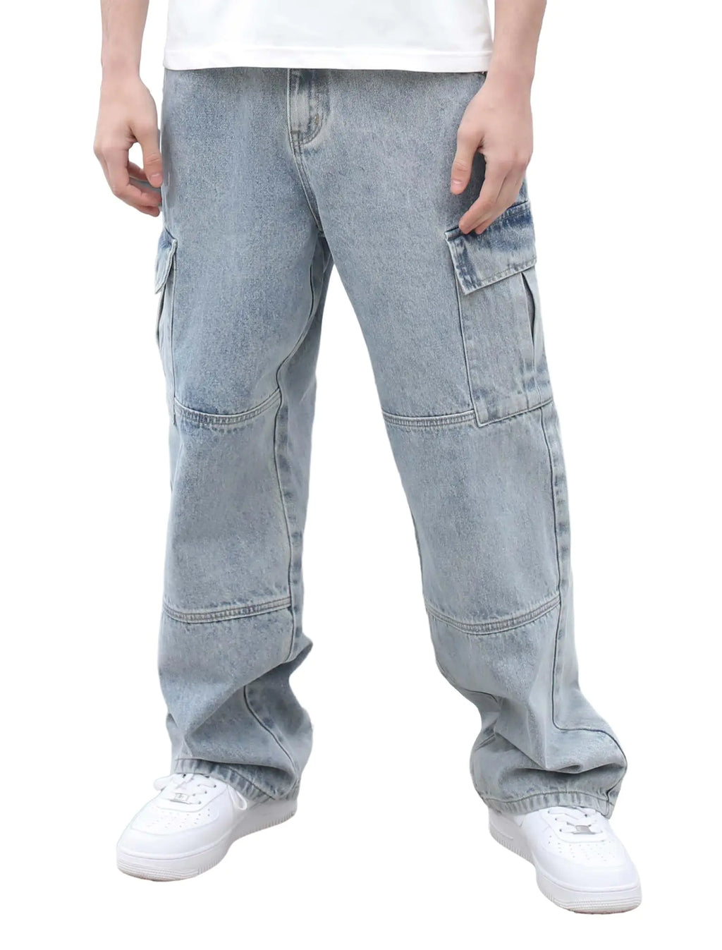 LOGEQI Mens Baggy Hip Hop Jeans