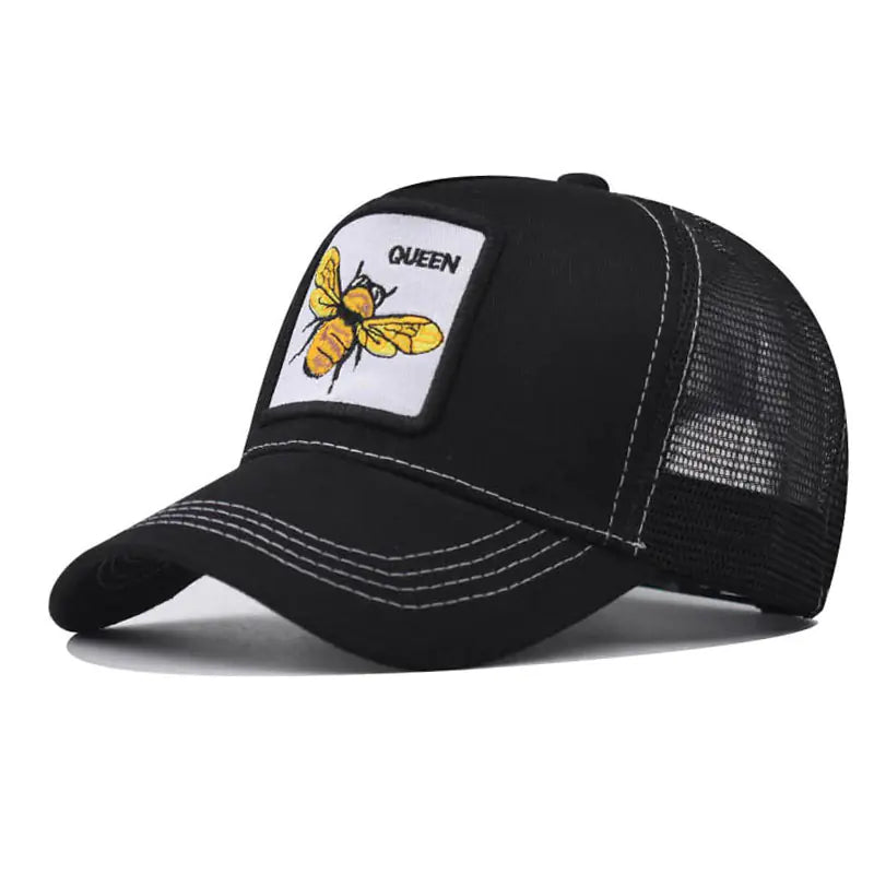 Spring Animal Embroidery Snapback Cap for Streetwear