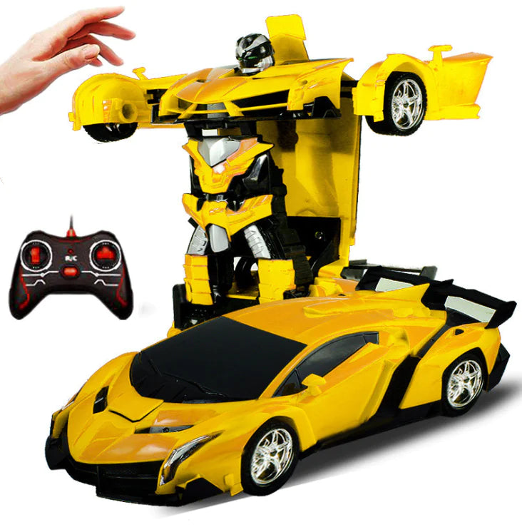 Remote Control Transforming Car Robot Toy for Kids