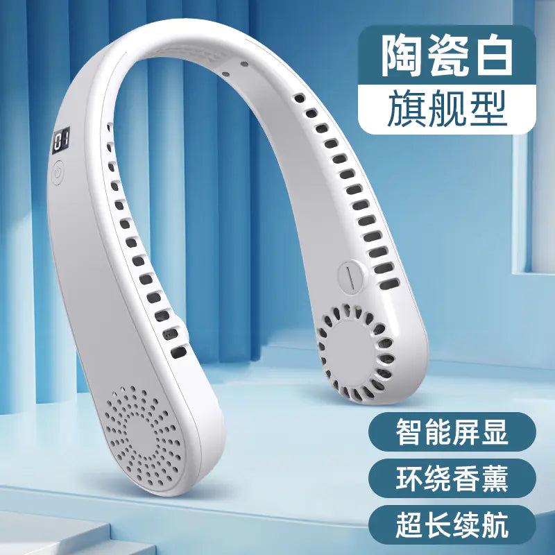USB Rechargeable Mini Neck Fan for Sports and Travel