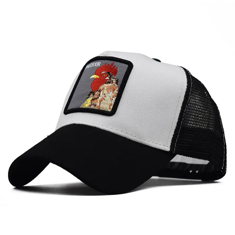 Spring Animal Embroidery Snapback Cap for Streetwear