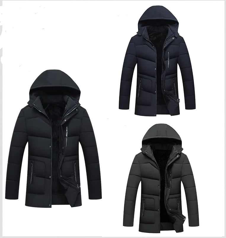 Hooded Jacket, Thick Cotton Coat, Down Jacket