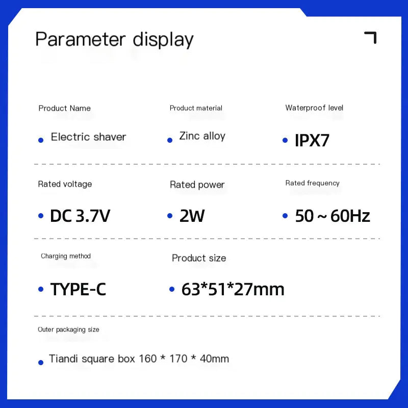 Mini Electric Shaver for Men - Portable Travel Razor