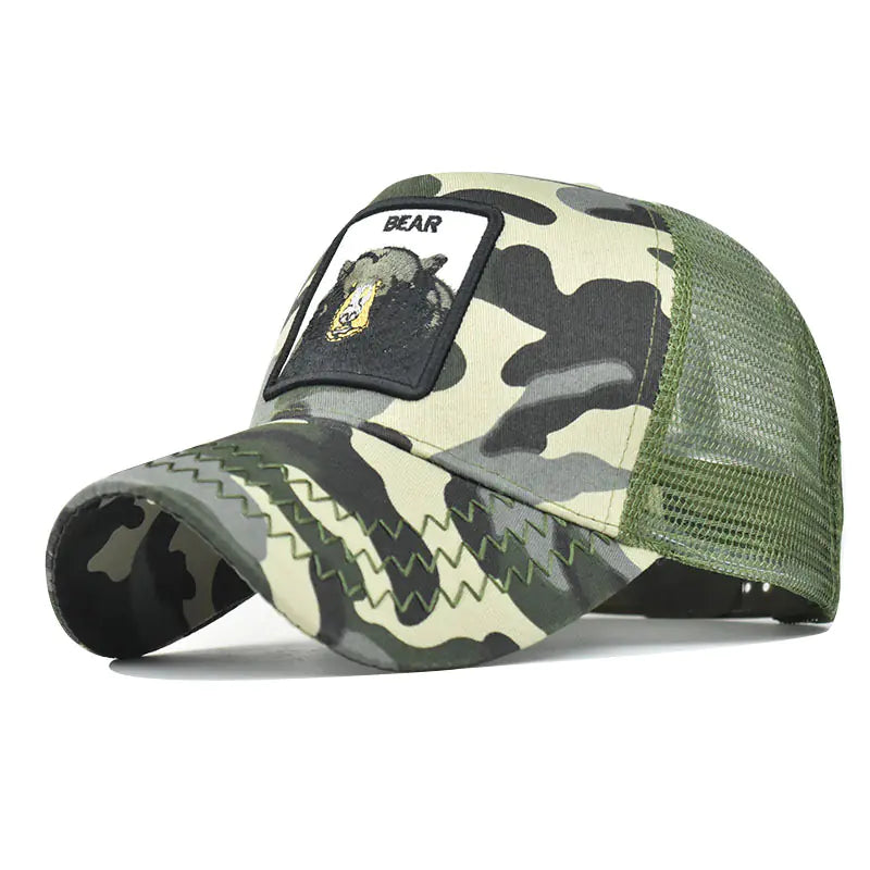 Spring Animal Embroidery Snapback Cap for Streetwear