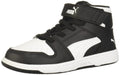 PUMA Rebound Layup Sl (Big Kid) Black White 7 Big Kid M