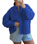 Women Button Down Cardigan Sweater Long Sleeve Chunky Cardigan Top