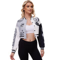 Vivimeng Women's Cropped Baseball Jacket