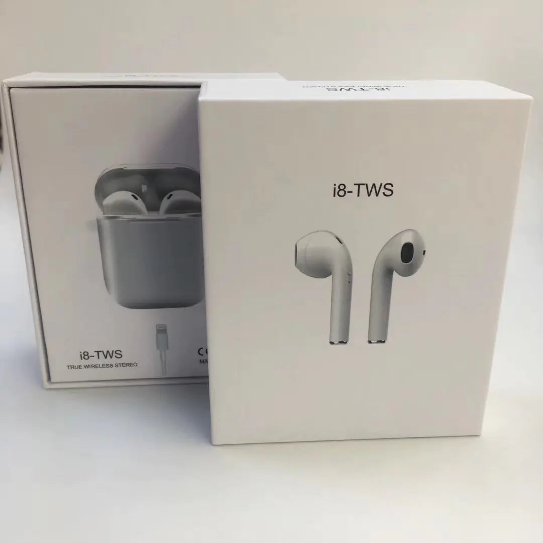 i8 Wireless Bluetooth Earbuds (Dual Ear Headphones)