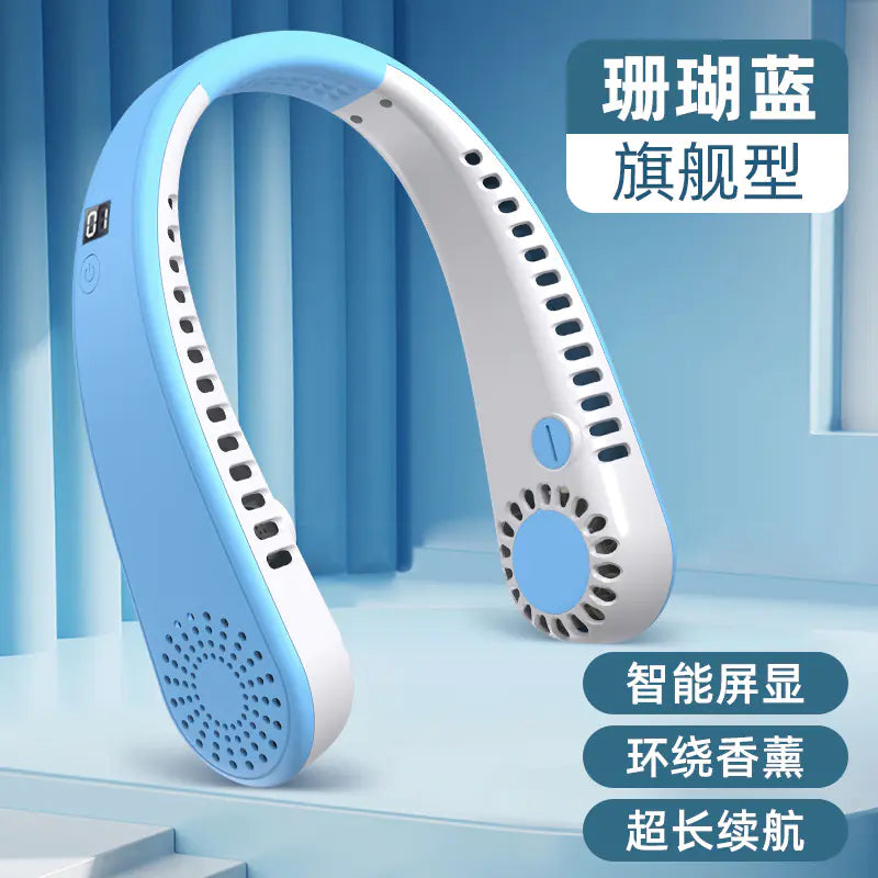 USB Rechargeable Mini Neck Fan for Sports and Travel