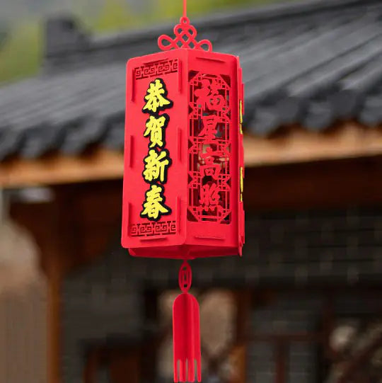 New Year Red Lanterns, Eco-Friendly Felt Decorations