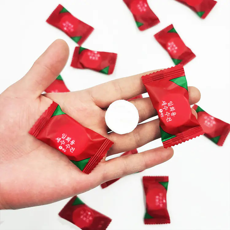 Thick Compressed Cotton Towels - Travel Face Cloths (20 Pack)