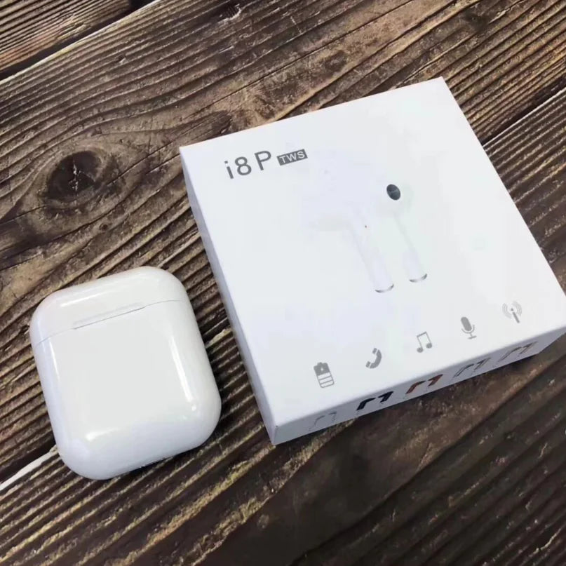 i8 Wireless Bluetooth Earbuds (Dual Ear Headphones)