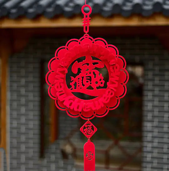 New Year Red Lanterns, Eco-Friendly Felt Decorations