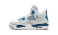 Jordan 4 “Military Blue” Grade School Size 5Y Off-White/Neutral Grey-Military Blue (HF4281-141)
